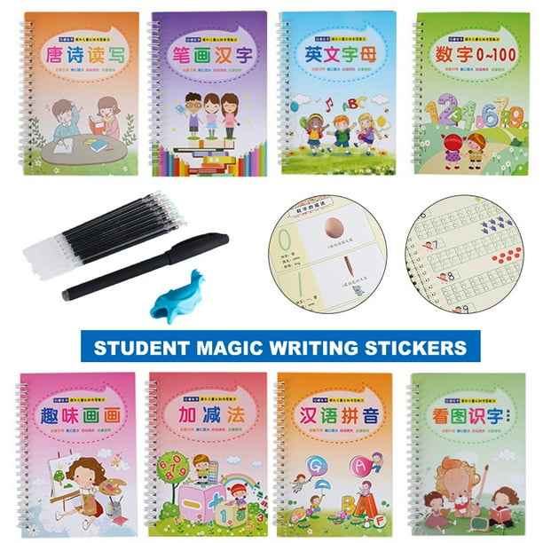 Magic Calligraphy That Can Be Reused Handwriting Copybook Set for Kid Writing Magic Calligraphy That Can Be Reused Handwriting Copybook Set for Kid Writing